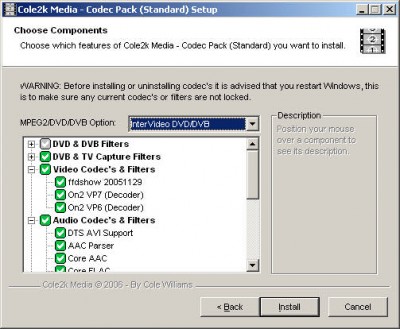 Codec Pack (Standard) 6.0.1 screenshot