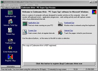Codename Alvin - PC Spy Software for Windows 2.2.1 screenshot Codename Alvin - PC Spy Software for Windows 2.2.1 screenshot