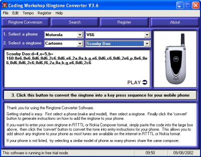 Coding Workshop Ringtone Converter 5.1 screenshot