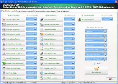Collection of Delphi Examples 2.1 screenshot