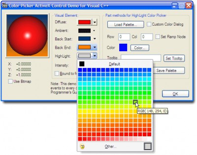 Color Picker ActiveX Control 1.0.0.1 screenshot Color Picker ActiveX Control 1.0.0.1 screenshot