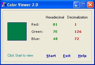 Color Viewer 2.0 screenshot