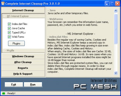 Complete Internet Cleanup Pro 3.0.1 screenshot Complete Internet Cleanup Pro 3.0.1 screenshot