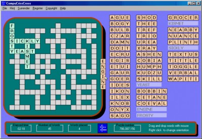 CompuCrissCross 1.0.1 screenshot CompuCrissCross 1.0.1 screenshot