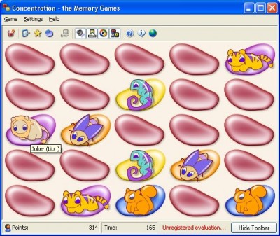 Concentration - the Memory Games 4.1 screenshot Concentration - the Memory Games 4.1 screenshot