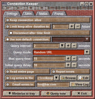 Connecction Keeper 7.2 screenshot