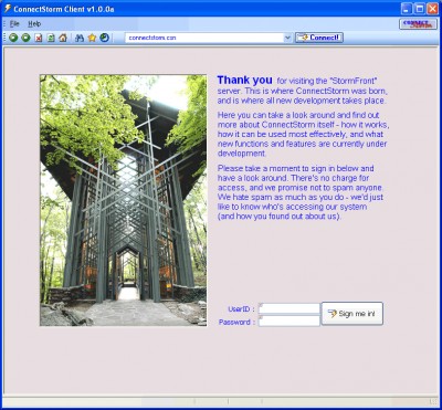 ConnectStorm Client 1.0.0a screenshot ConnectStorm Client 1.0.0a screenshot