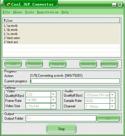 Cool 3GP Converter 2.7 screenshot