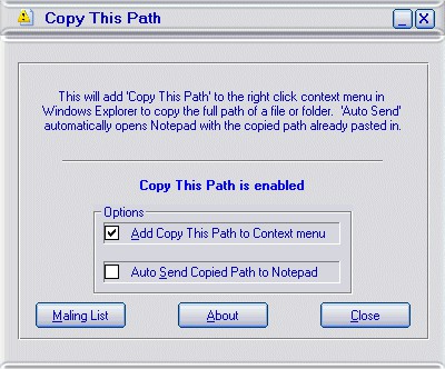 Copy This Path 1.0 screenshot