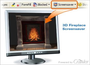 Crawler 3D Fireplace Screensaver 4.5 screenshot Crawler 3D Fireplace Screensaver 4.5 screenshot