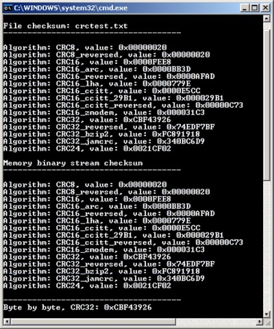 CRC .NET control 7.0 screenshot CRC .NET control 7.0 screenshot