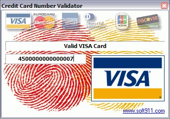 Credit Card Number Validator 1.1 screenshot Credit Card Number Validator 1.1 screenshot
