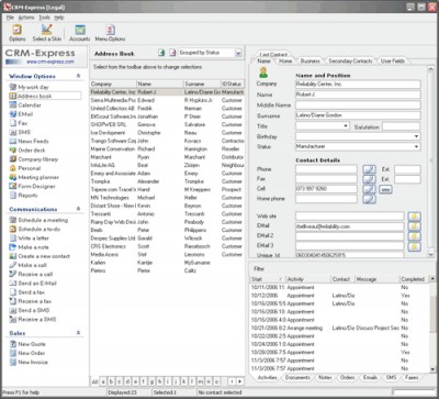 CRM-Express 3.06 screenshot CRM-Express 3.06 screenshot