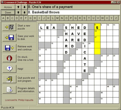 Crossword Challenge 1.00 screenshot Crossword Challenge 1.00 screenshot