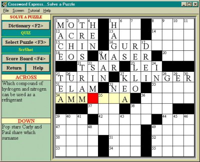 Crossword Express 7.1 screenshot Crossword Express 7.1 screenshot