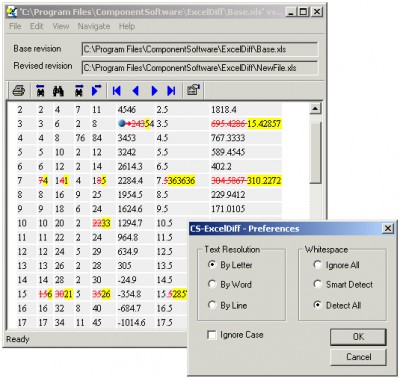 CS-ExcelDiff 2.1 screenshot
