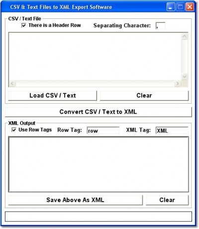 CSV & Text Files to XML Export Software 7.0 screenshot CSV & Text Files to XML Export Software 7.0 screenshot
