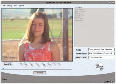 CUCUSOFT - DVD to ZUNE Converter 7.817 screenshot CUCUSOFT - DVD to ZUNE Converter 7.817 screenshot