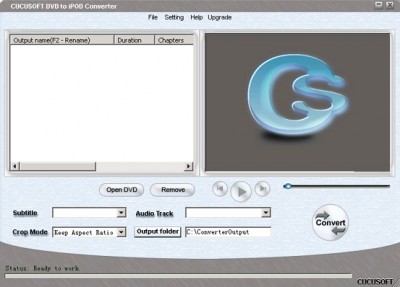Cucusoft DVD to iPod Converter re 4.61 4.61 screenshot Cucusoft DVD to iPod Converter re 4.61 4.61 screenshot