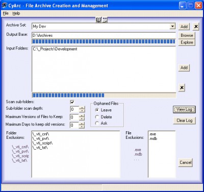 CyArc - File Archive and Recovery 1.1 screenshot CyArc - File Archive and Recovery 1.1 screenshot