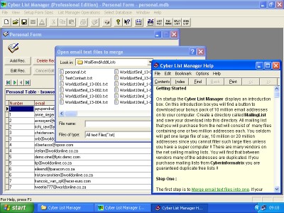 Cyber List Manager 7.0.2006 screenshot Cyber List Manager 7.0.2006 screenshot