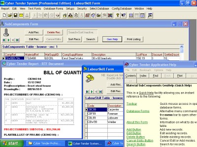 Cyber Tenders and Costing 6.0.2006 screenshot