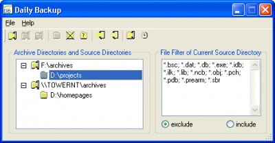 Daily Backup 2.08 rel b screenshot