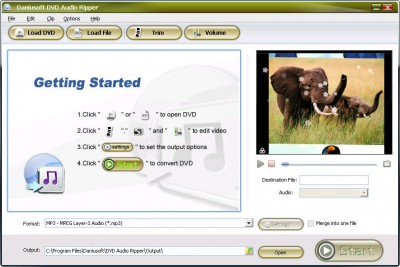 Daniusoft DVD Audio Ripper 1.2.32 screenshot