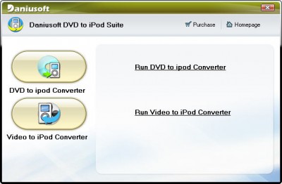 Daniusoft DVD to iPod Suite 1.2.33 screenshot Daniusoft DVD to iPod Suite 1.2.33 screenshot