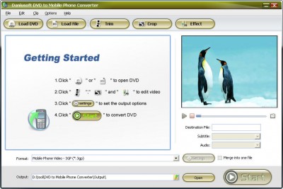 Daniusoft DVD to Mobile Phone Converter 1.2.31 screenshot Daniusoft DVD to Mobile Phone Converter 1.2.31 screenshot