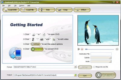 Daniusoft DVD to Pocket PC Converter 1.2.31 screenshot Daniusoft DVD to Pocket PC Converter 1.2.31 screenshot