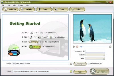 Daniusoft DVD to PSP Converter 1.2.30 screenshot Daniusoft DVD to PSP Converter 1.2.30 screenshot