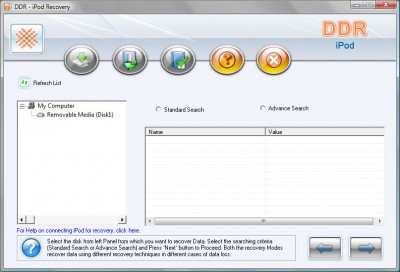 Data Recovery For iPod 4.5.7.1324 screenshot Data Recovery For iPod 4.5.7.1324 screenshot