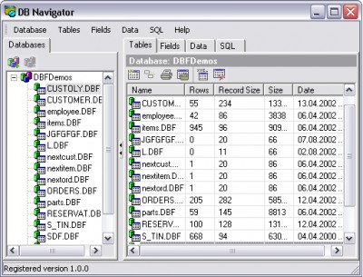 DB Navigator 2.0.0 screenshot