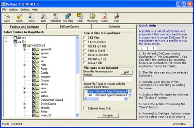 DeDupe 1.6.4 screenshot