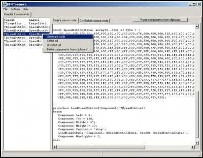 DFMToSource 2.1 screenshot DFMToSource 2.1 screenshot