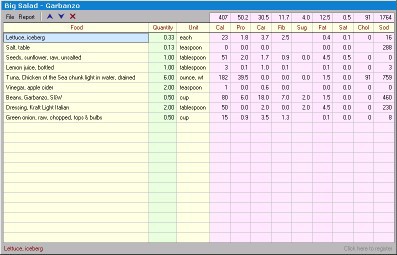 Diet Spread 4.0 screenshot Diet Spread 4.0 screenshot