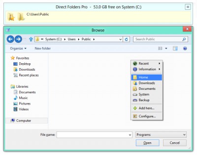 Direct Folders 2.42 screenshot Direct Folders 2.42 screenshot