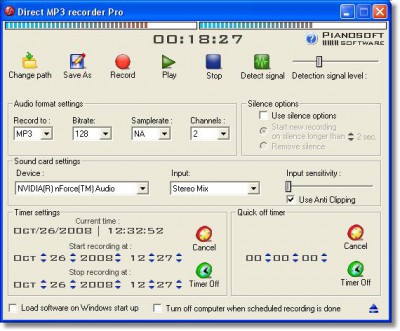 Direct MP3 Recorder Free 1.1 screenshot