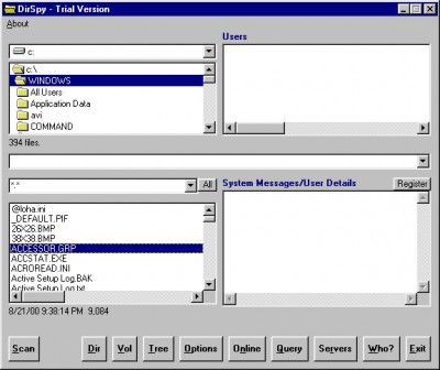 DirSpy 2.8 screenshot