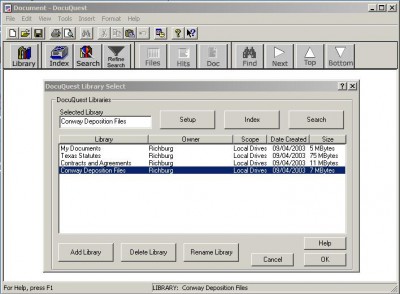 DocuQuest Personal 4.0 screenshot
