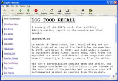 Dog Food Recall Dog Food 1 screenshot Dog Food Recall Dog Food 1 screenshot