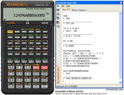 DreamCalc Scientific Calculator 4.2.0 screenshot DreamCalc Scientific Calculator 4.2.0 screenshot