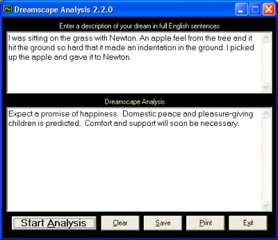 Dreamscape Analysis 2.2.0 screenshot