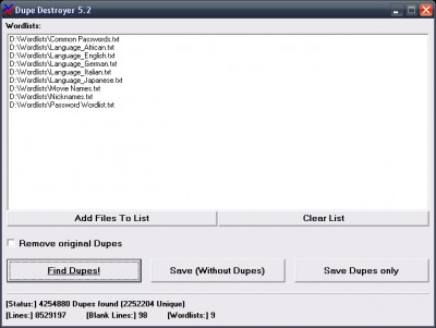 Dupe Destroyer 5.2 screenshot