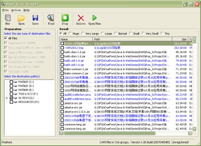 Dupe File Finder 1.00 screenshot Dupe File Finder 1.00 screenshot