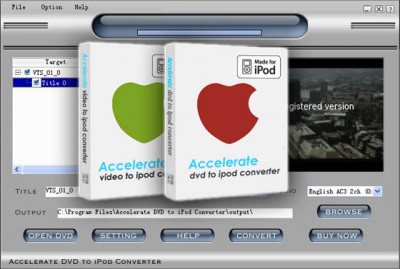DVD + VIDE0 to iPod CONVERTER 52.2.06 screenshot