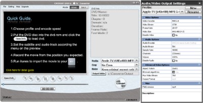 DVD to Apple TV Video Converter 7.1.0907 screenshot DVD to Apple TV Video Converter 7.1.0907 screenshot
