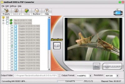 DVD to PSP C0NVERTER 12.1.58 screenshot DVD to PSP C0NVERTER 12.1.58 screenshot