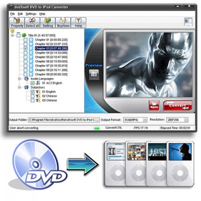 dvd X - DVD to iPod Converter 115.176 screenshot dvd X - DVD to iPod Converter 115.176 screenshot